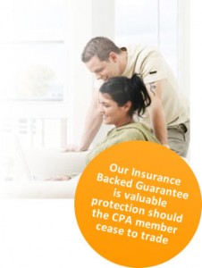 A couple researching Insurance backed guarantees