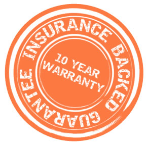 Insurance backed guarantee with 10 year warranty Logo