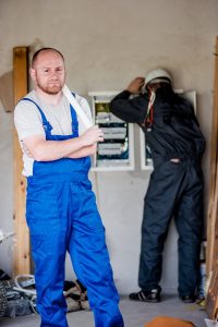 Electricians at work