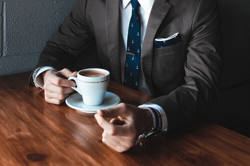 Businessman coffee